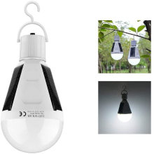 12W 1200mah waterproof Solar Panel Powered Rechargeable Portable LED Light Bulb Lantern Lamps for garden Outdoor camping tent